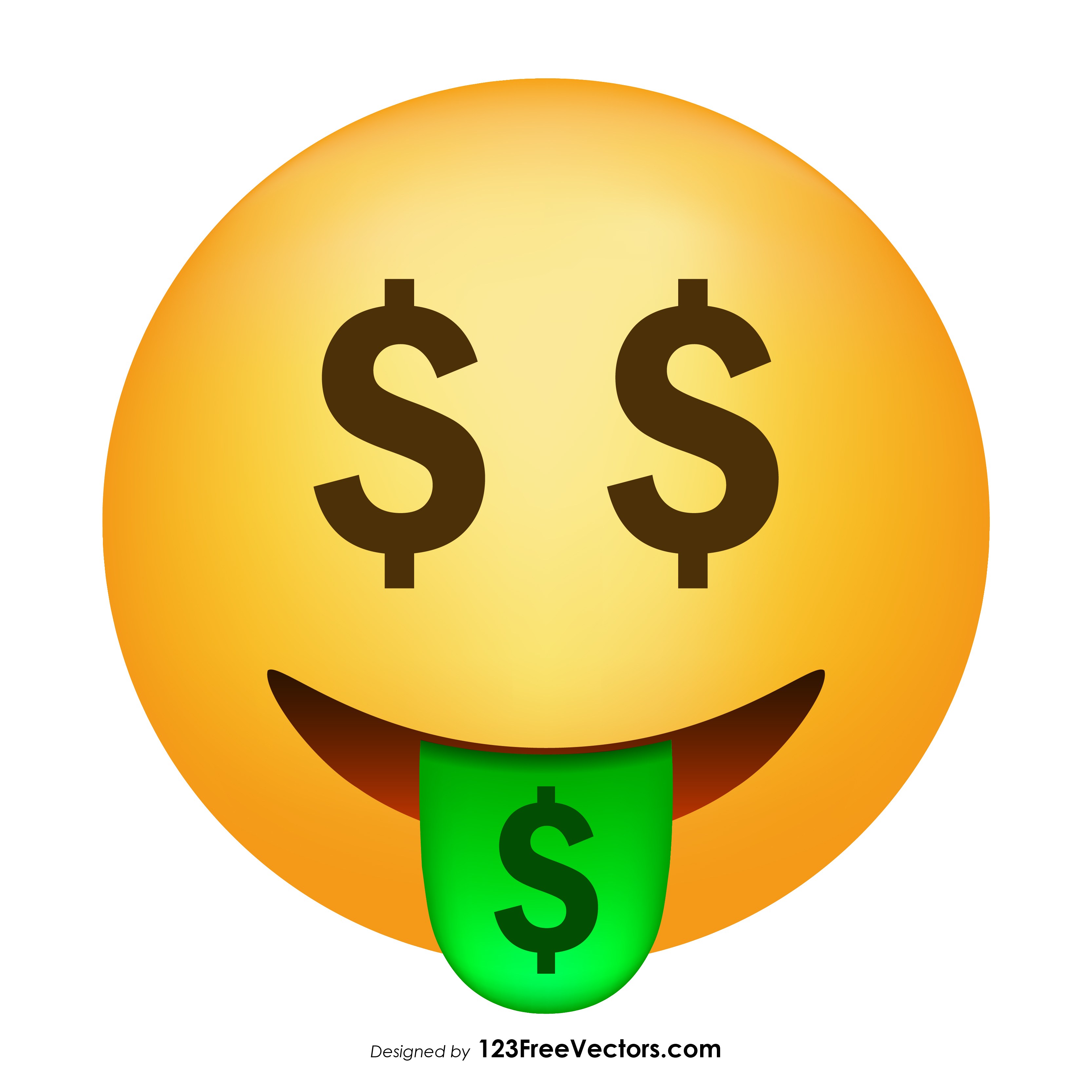 Money Mouth Face Emoji Vector. 