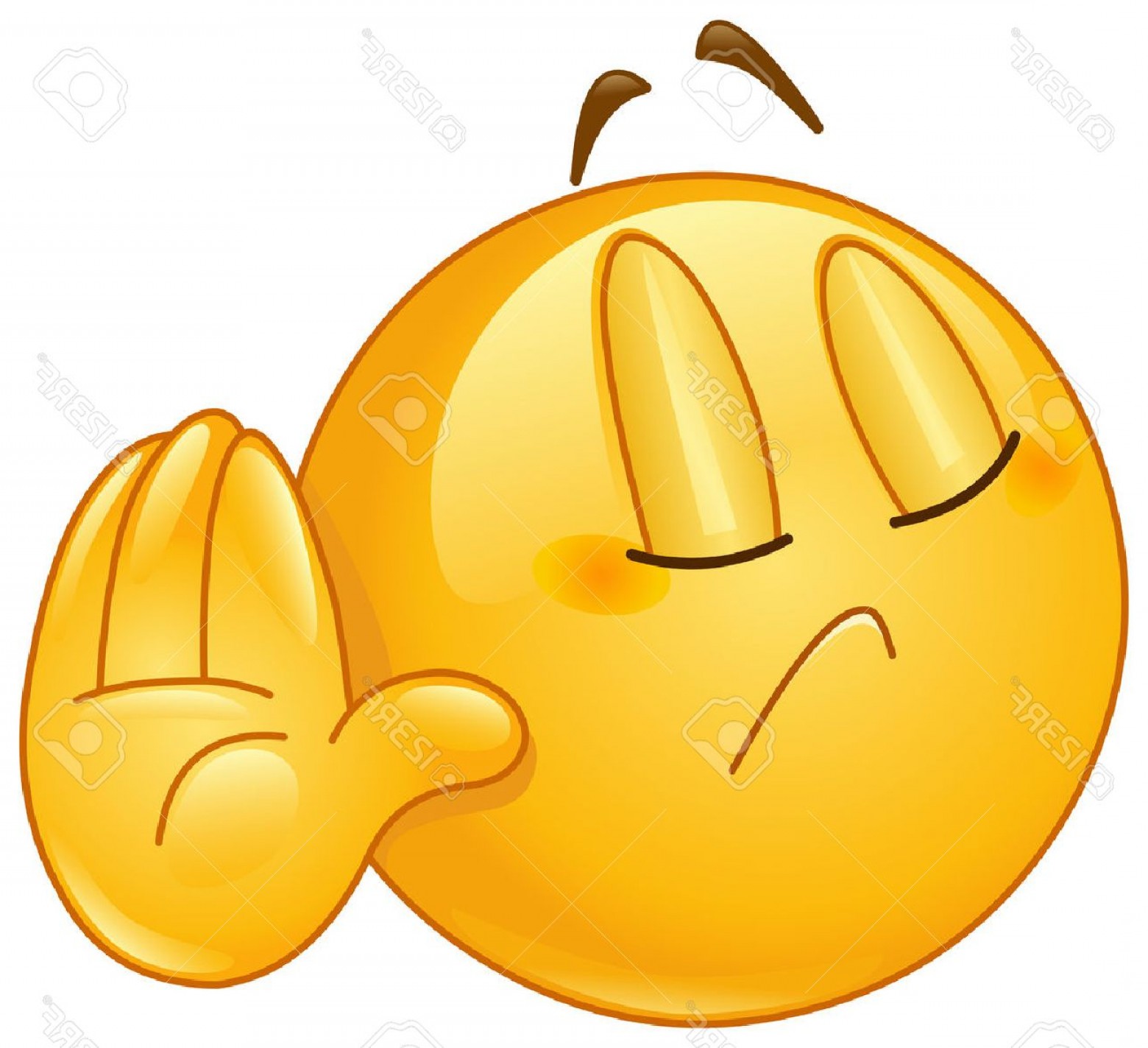 1560x1423 Photostock Vector Emoticon Showing Deny Or Refuse Hand Gesture