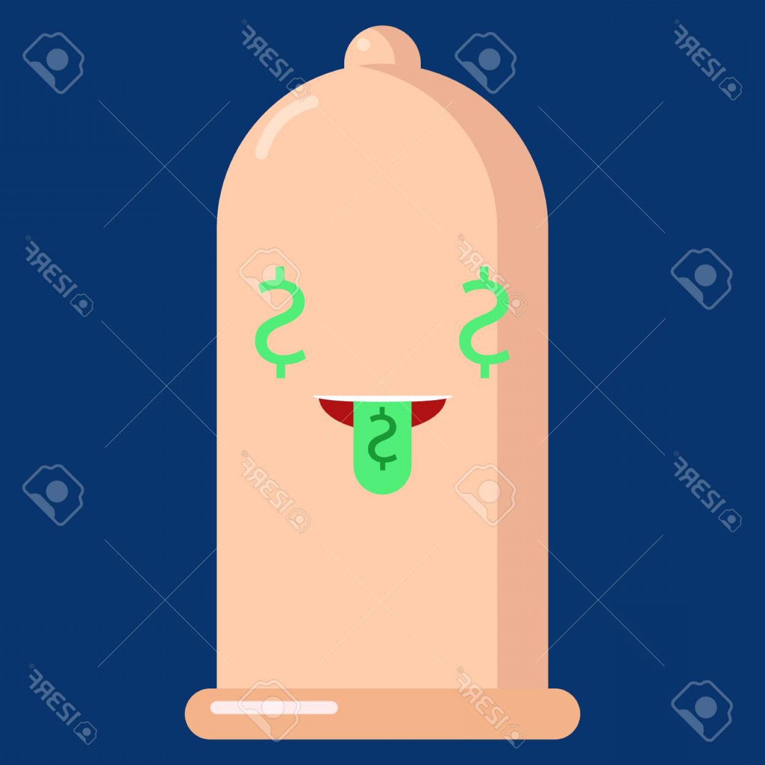 1560x1560 Photostock Vector Money Mouth Face Condom Emoji Newwaysys