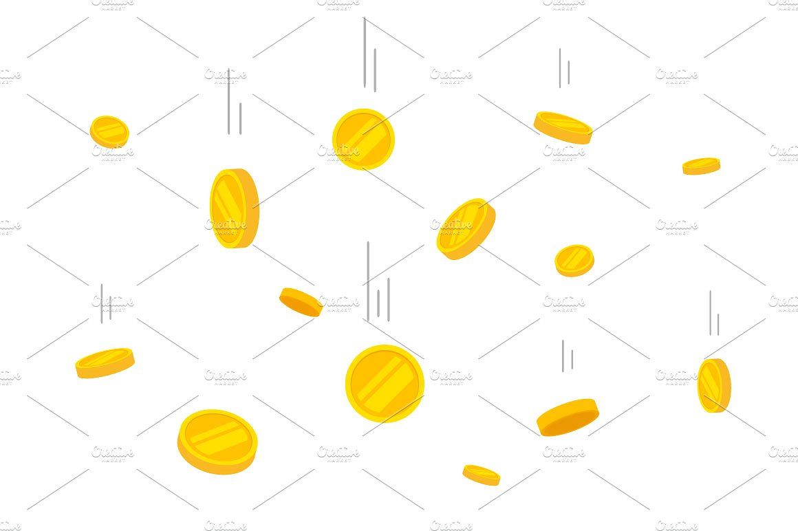 Coins Money Falling Vector 1160x772 Coins Money Falling Vector