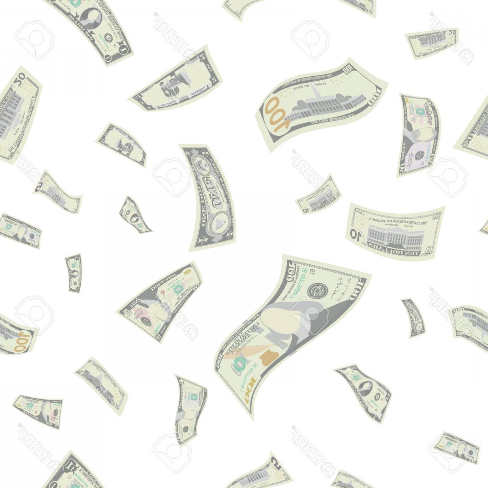 Photostock Vector Flying Us Dollars Seamless Pattern Vector 1560x1560 Photostock Vector Flying Us Dollars Seamless Pattern Vector