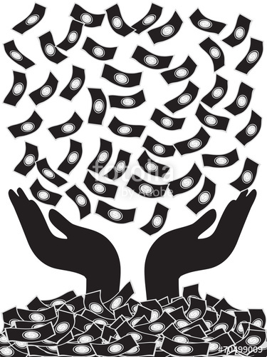 Money Falling On Hands Stock Image And Royalty Free Vector 375x500 Money Falling On Hands Stock Image And Royalty Free Vector