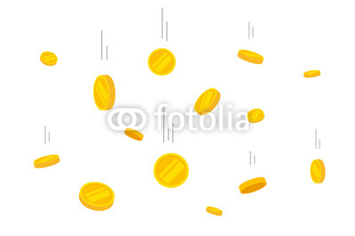 Coins Money Falling Vector Illustration, Flat Style Flying Gold 400x266 Coins Money Falling Vector Illustration, Flat Style Flying Gold