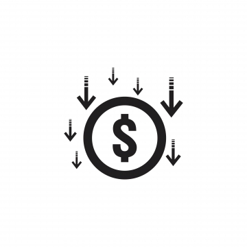Dollar Decrease Icon Money Symbol With Arrow Stretching Rising 360x360 Dollar Decrease Icon Money Symbol With Arrow Stretching Rising