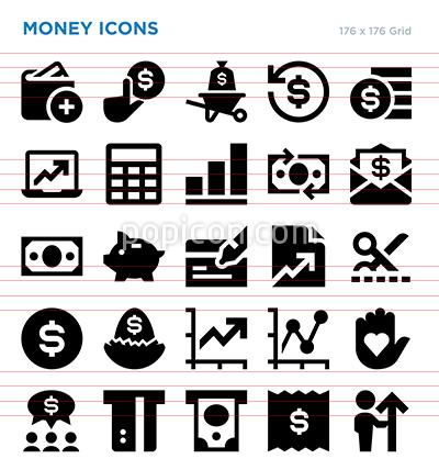 400x428 Money Vector Icon Set