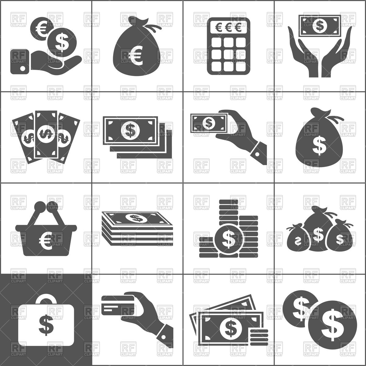 1200x1200 Set Of Business And Money Icons Vector Image Of Business, Finance