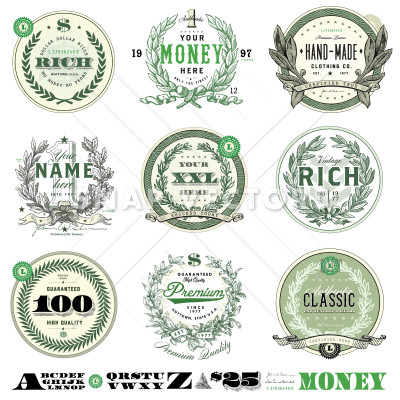 400x400 Vector Money Logo Set