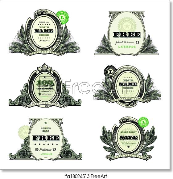 561x581 Free Art Print Of Vector Money Logo And Badge Set Easy To Edit