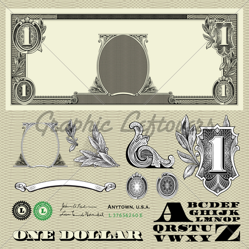 500x500 Vector Money Elements Gl Stock Images