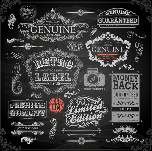 500x495 Vintage Ornaments Covers For Labels And Frame Vector Free Vector