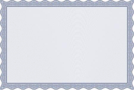 450x303 Blue Classic Certificate Template With Great Quality Guilloche