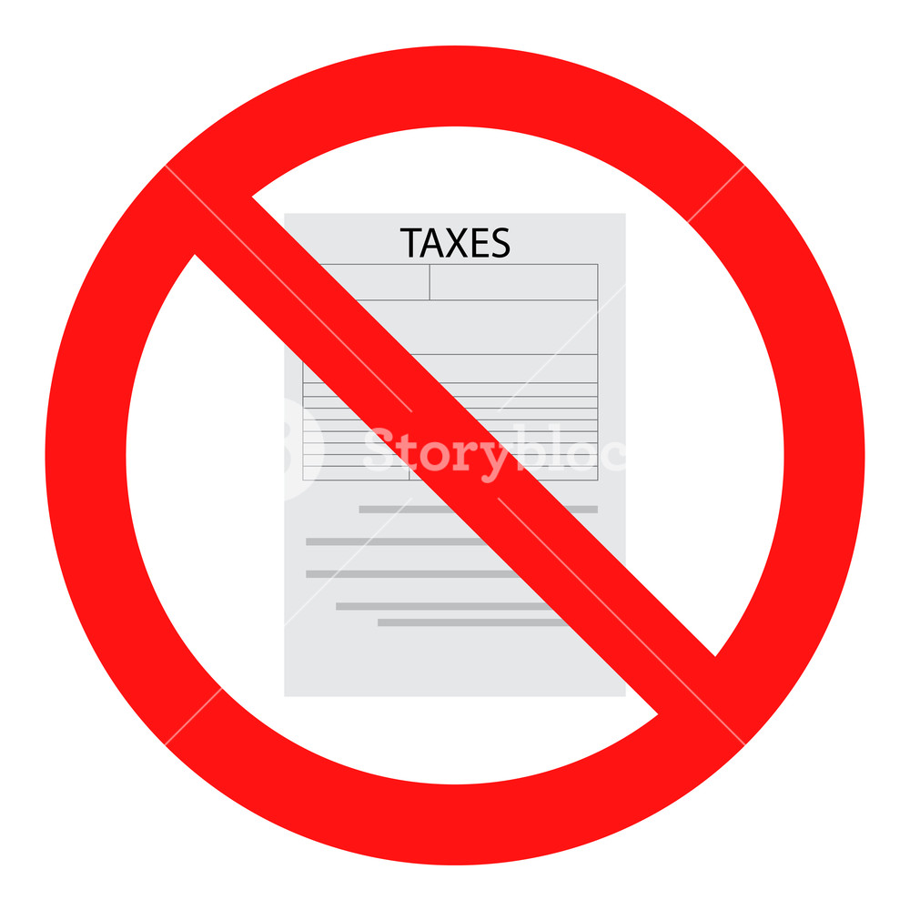 1000x1000 Tax Ban Icon Flat Finance Money Sign Vector Flat Design