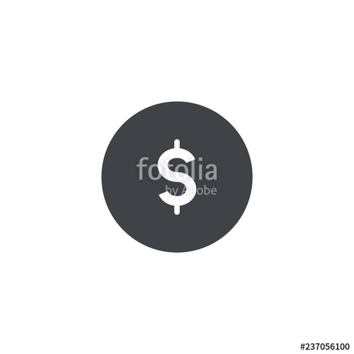 500x500 Vector Dollar Con Money Sign Currency Symbol Finance