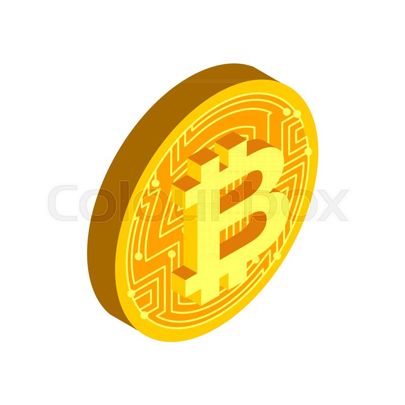 800x800 Bitcoin Coin Isolated Crypto Currency Stock Vector Colourbox