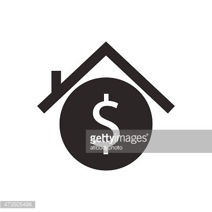 416x416 Home Money Symbol Icon Vector Illustration On White Backgr
