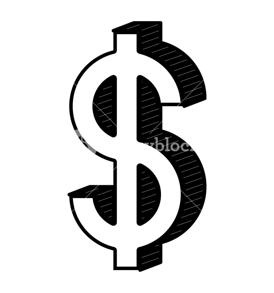 936x1000 Money Symbol Over White Background, Vector Illustration Royalty