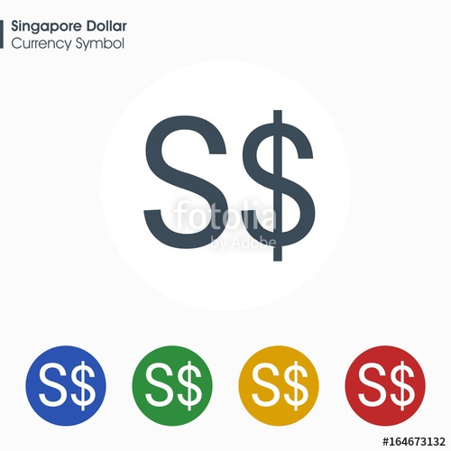 500x500 Singapore Dollar Sign Icon Money Symbol Vector Illustration