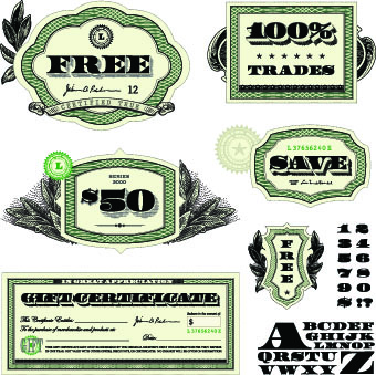 Money Template And Label Design Vector Free Download 340x339 Money Template And Label Design Vector Free Download