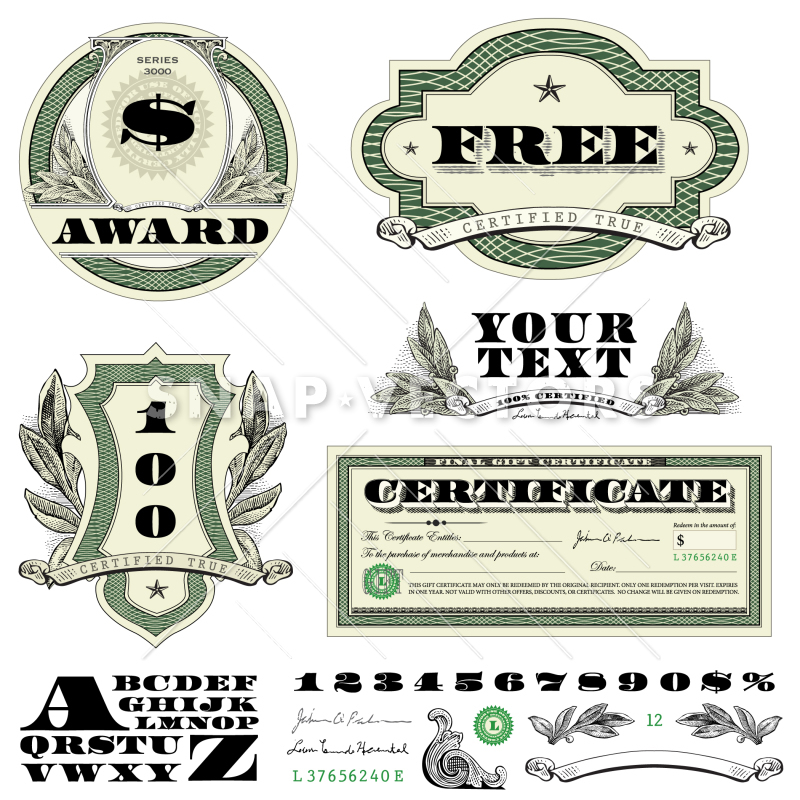 Vector Clipart Money And Currency Badges 800x800 Vector Clipart Money And Currency Badges