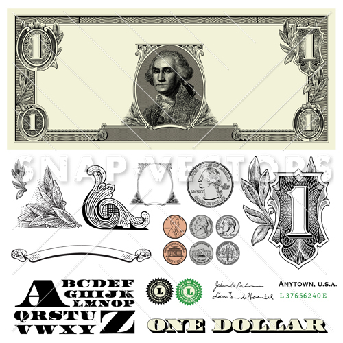 Dollar Template And Coin Vector Set Snap Vectors Clipart Templates 500x500 Dollar Template And Coin Vector Set Snap Vectors Clipart Templates