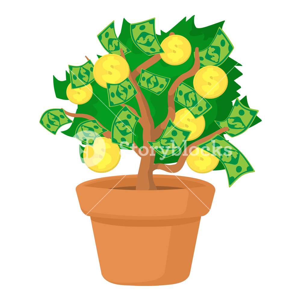 1000x1000 Money Tree Icon Cartoon Illustration Of Money Tree Vector Icon