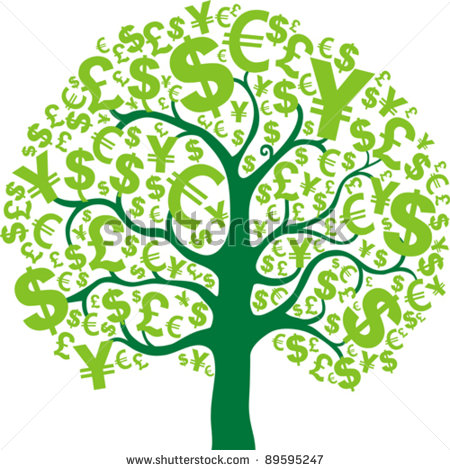 450x470 Money Tree Vector
