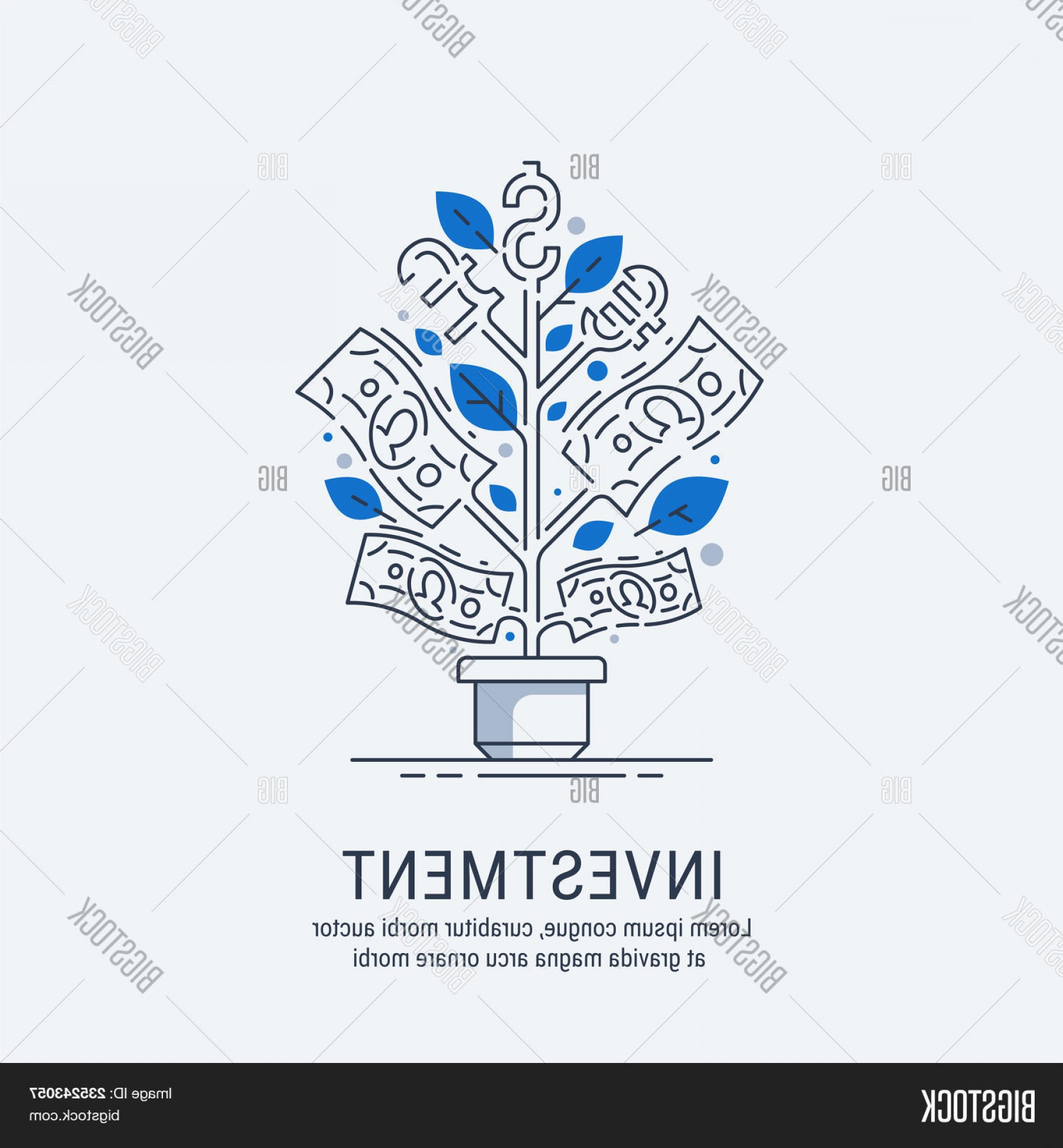 1800x1944 Stock Vector Financial Investment With Money Tree Vector