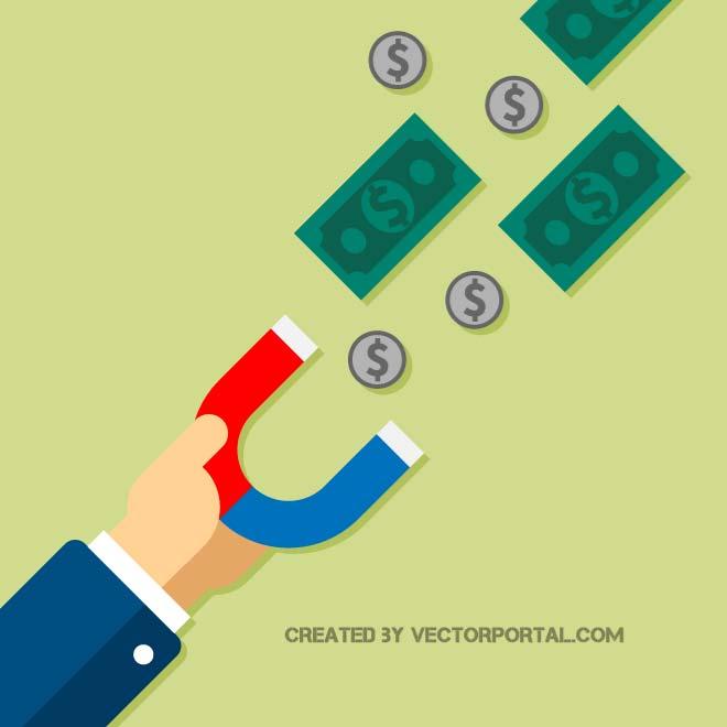 660x660 Magnet For Money Vector