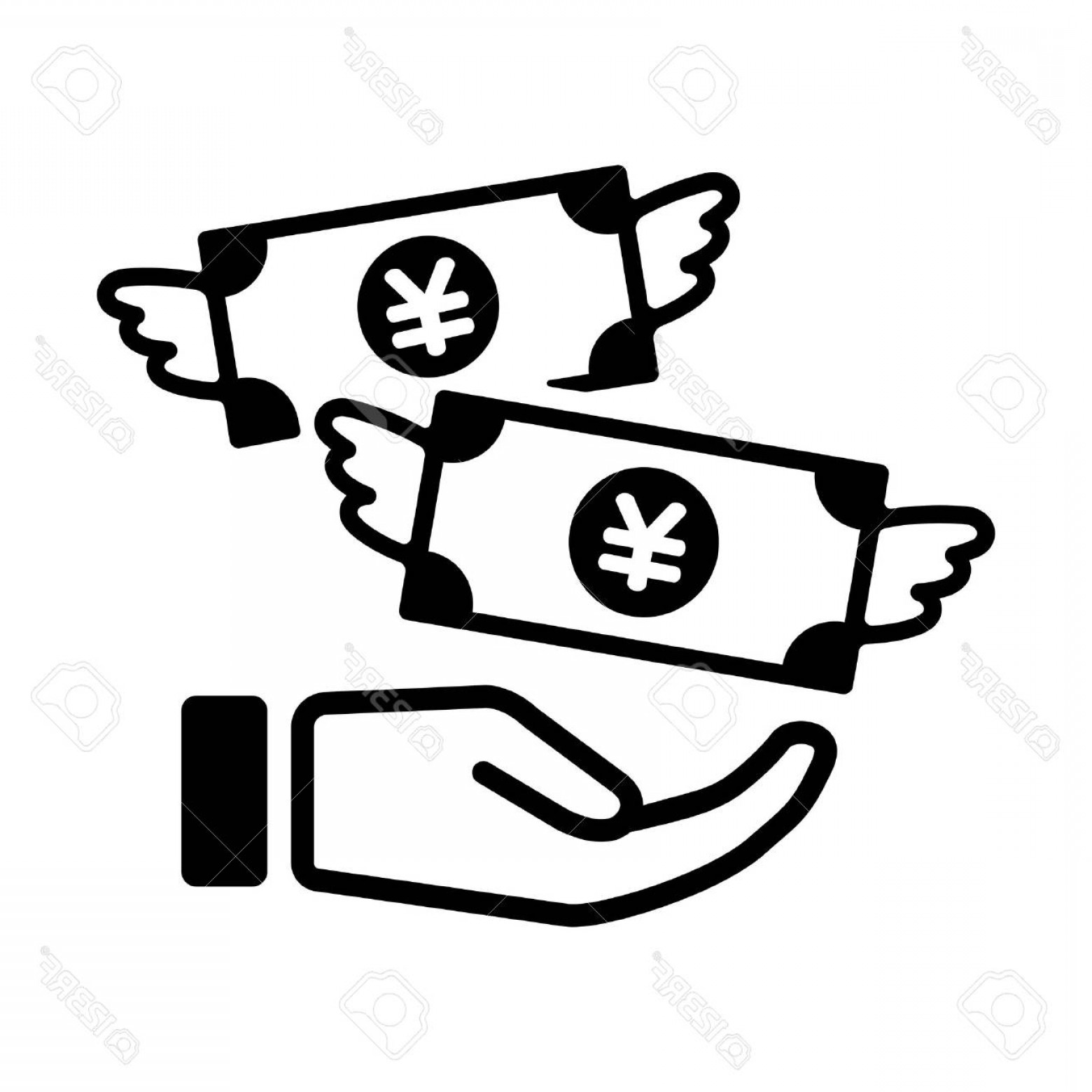 1560x1560 Money Vector Black And White Catchsplace