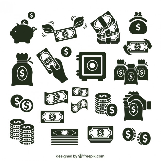 626x626 Variety Of Money Icons Vector Premium Download