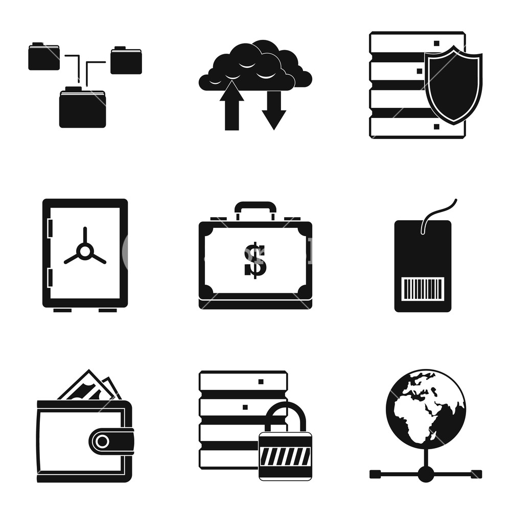 1000x1000 World Money Icons Set Simple Set Of World Money Vector Icons