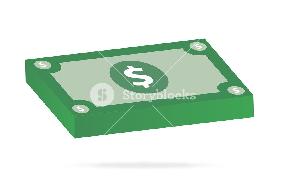 1000x672 Stack Of Dollar Bills Illustration