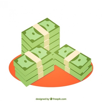 338x338 Money Vector Group With Items