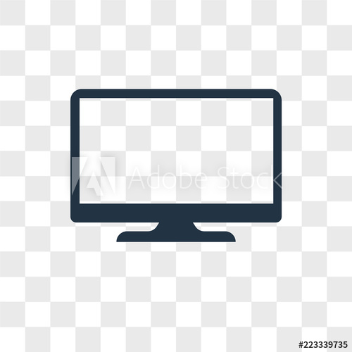 500x500 Monitor Vector Icon Isolated On Transparent Background, Monitor