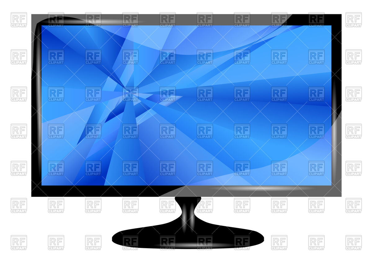 1200x853 Tv Screen Or Monitor Vector Image Of Objects Arkela