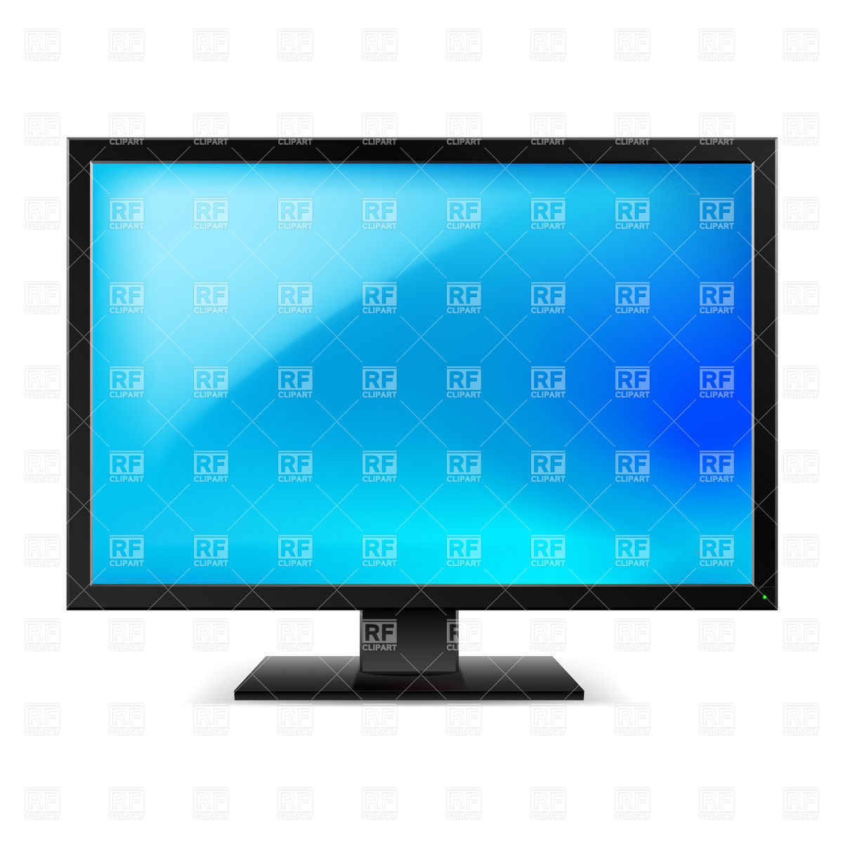 1200x1200 Blank Lcd Tv Set Or Monitor Vector Image Of Objects Dvarg