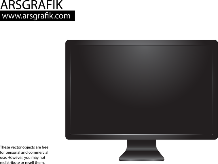 757x570 Desktop Monitor Vector