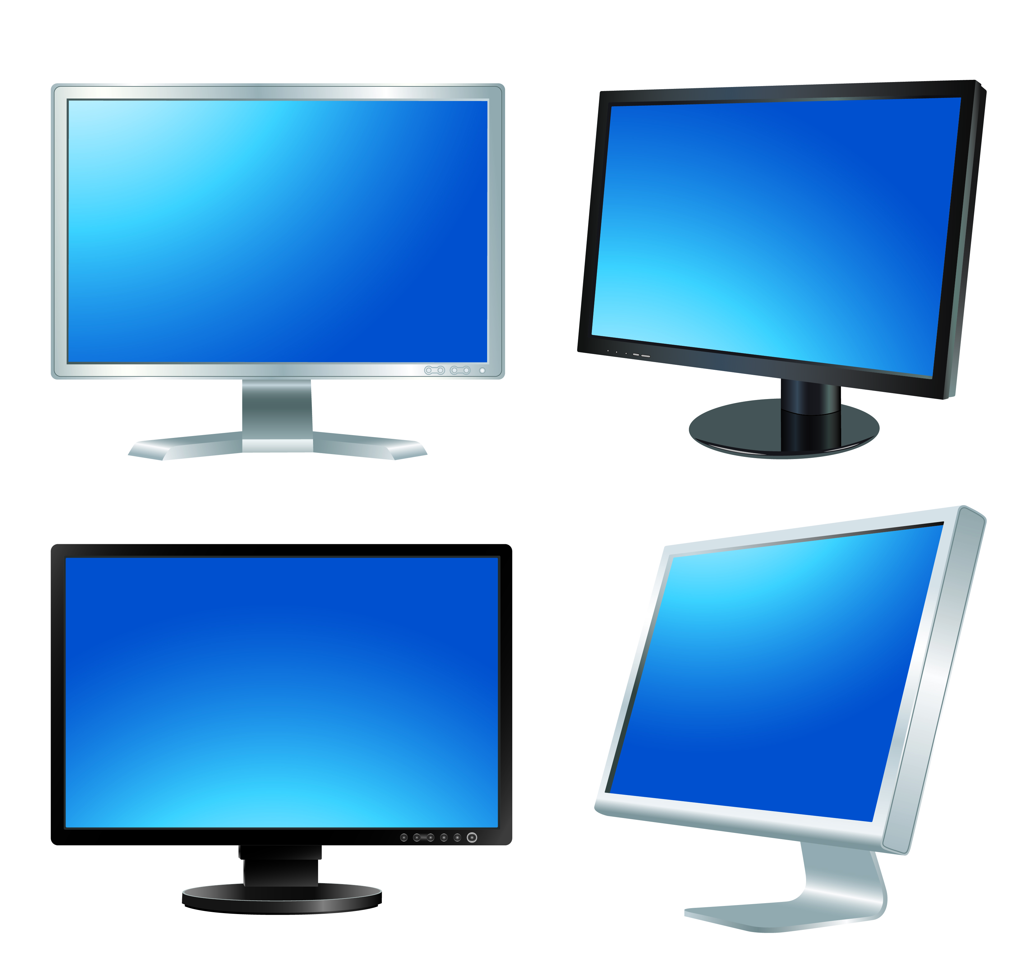 3307x3150 Different Lcd Monitor Design Vector Free Download