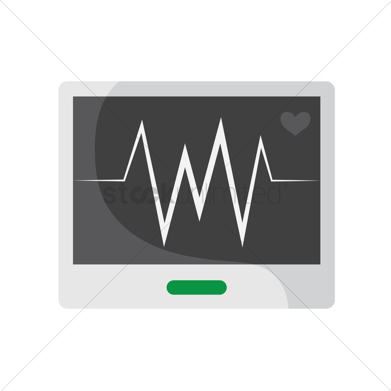 1300x1300 Free Heart Rate Monitor Vector Image
