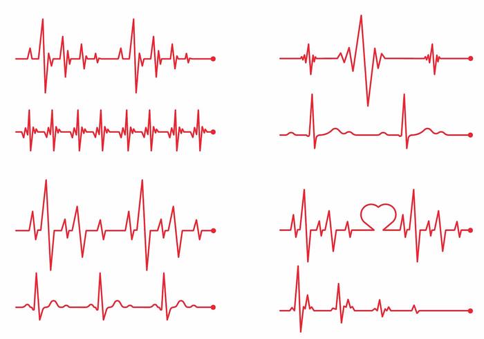 700x490 Heart Monitor Vector Set
