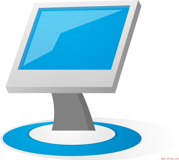 600x535 Vector Computer Monitor Vector Free Vector In Adobe Illustrator
