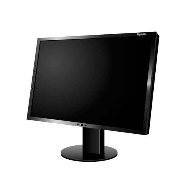 650x650 Black Monitor Vector Graphic