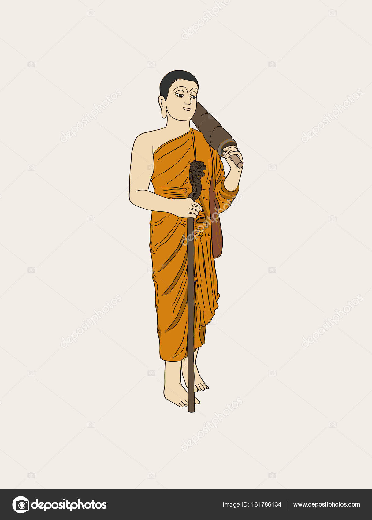 1216x1700 Collection Of 'buddhist Monk Drawing' Download More Than