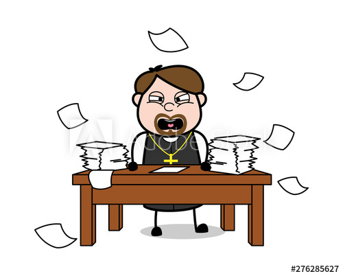 500x402 Angry Priest Throwing Papers