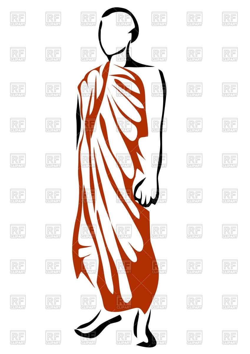 849x1200 Silhouette Of Shwedagon Monk Vector Image Of People Arkela