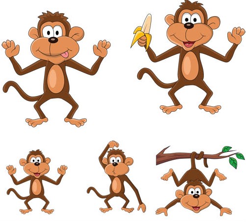 Monkey Cartoon Vector at Vectorified.com | Collection of Monkey Cartoon ...