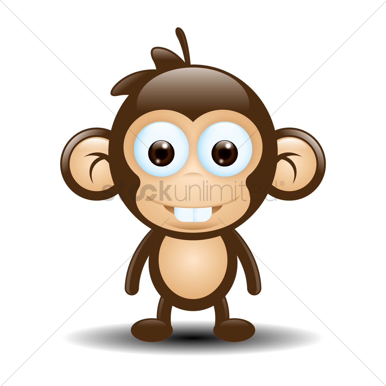 1300x1300 Free Cute Monkey Cartoon Vector Image