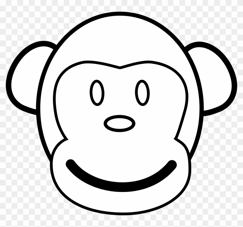 840x783 Monkey Line Art Free Vector
