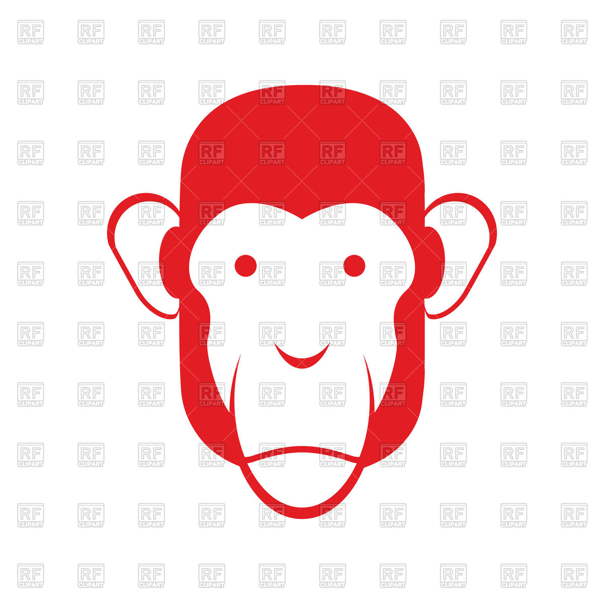 1200x1200 Monkey Face Vector Image Of Signs, Symbols, Maps Popaukropa