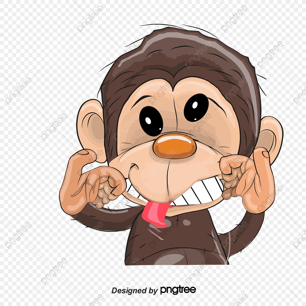1200x1200 Vector Cartoon Little Monkey Face, Vector Monkey, Cartoon, Little